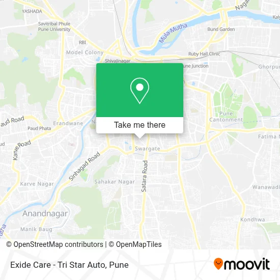 Exide Care - Tri Star Auto map