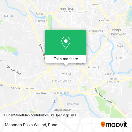 Mapango Pizza Wakad map