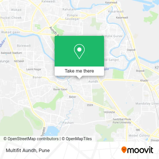 Multifit Aundh map