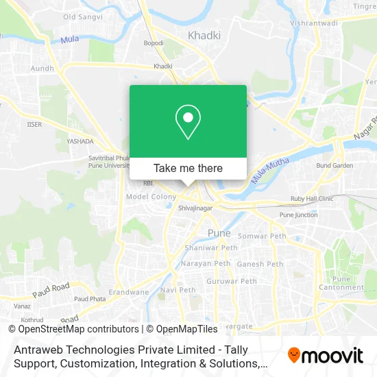 Antraweb Technologies Private Limited - Tally Support, Customization, Integration & Solutions map