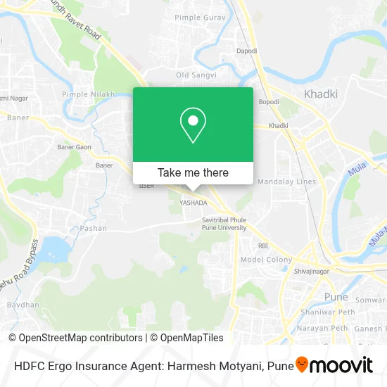 HDFC Ergo Insurance Agent: Harmesh Motyani map