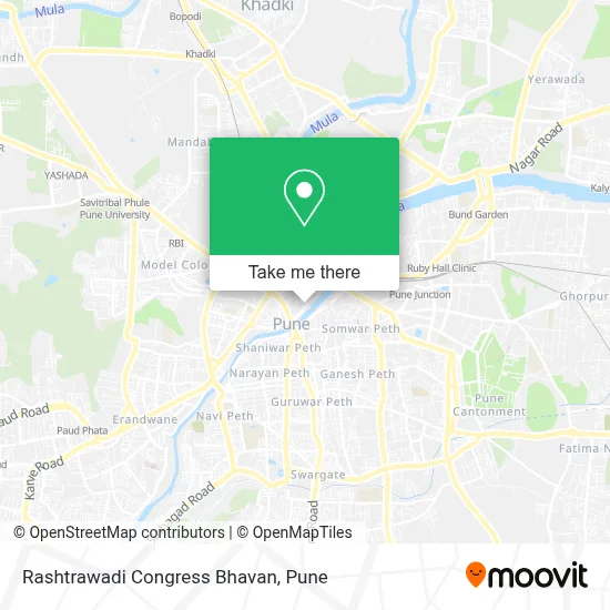 Rashtrawadi Congress Bhavan map