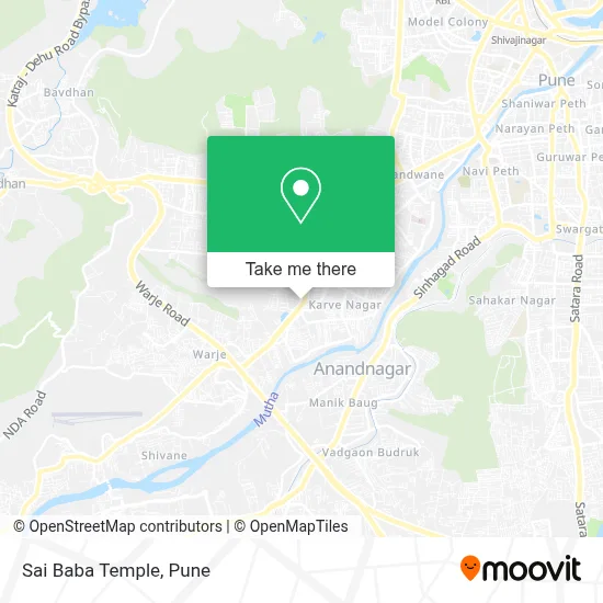Sai Baba Temple map
