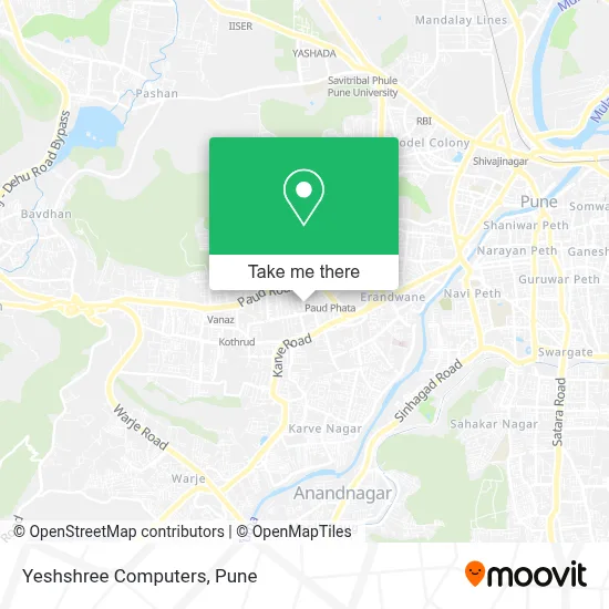 Yeshshree Computers map