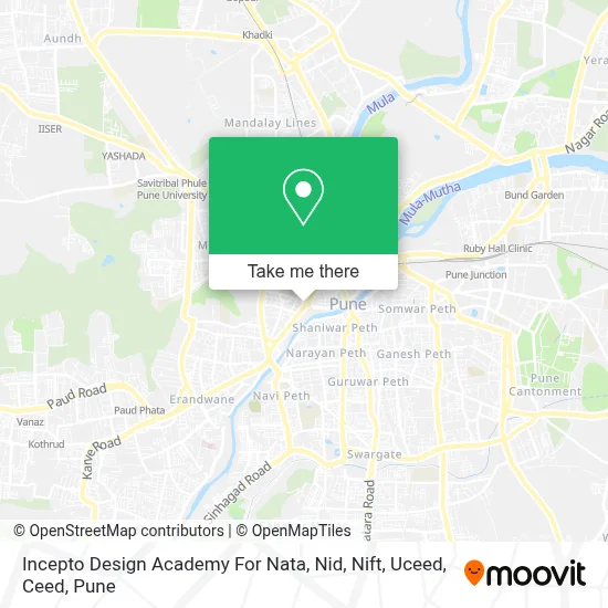 Incepto Design Academy For Nata, Nid, Nift, Uceed, Ceed map
