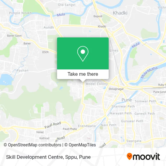 Skill Development Centre, Sppu map