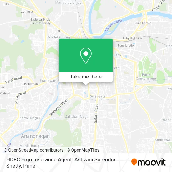 HDFC Ergo Insurance Agent: Ashwini Surendra Shetty map