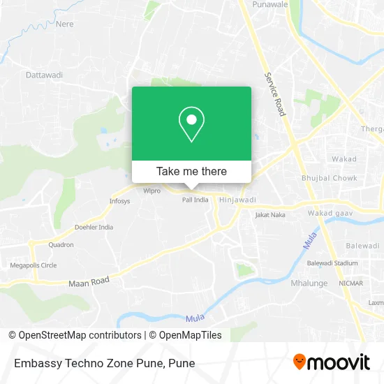 Embassy Techno Zone Pune map