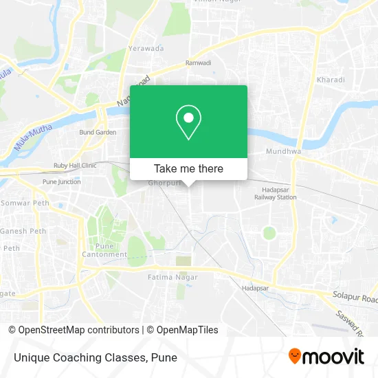 Unique Coaching Classes map