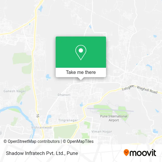Shadow Infratech Pvt. Ltd. map