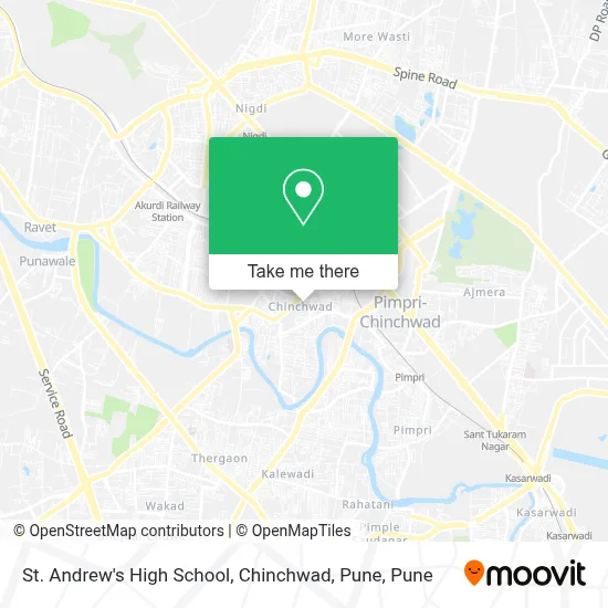 St. Andrew's High School, Chinchwad, Pune map
