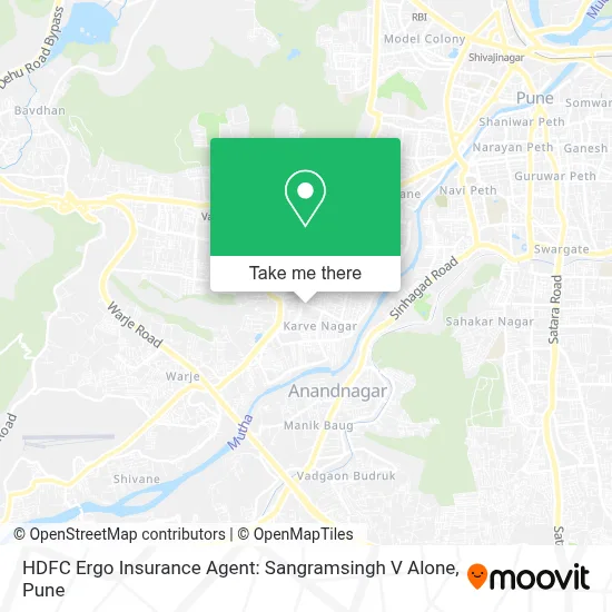 HDFC Ergo Insurance Agent: Sangramsingh V Alone map