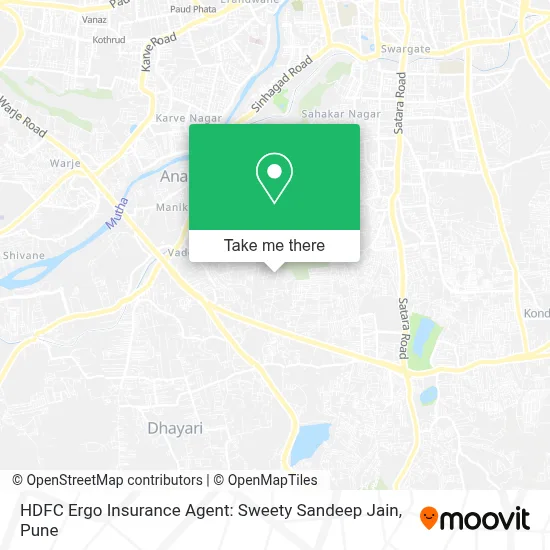 HDFC Ergo Insurance Agent: Sweety Sandeep Jain map