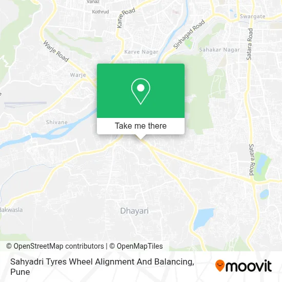 Sahyadri Tyres Wheel Alignment And Balancing map