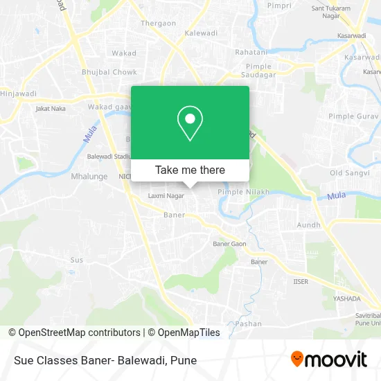 Sue Classes Baner- Balewadi map