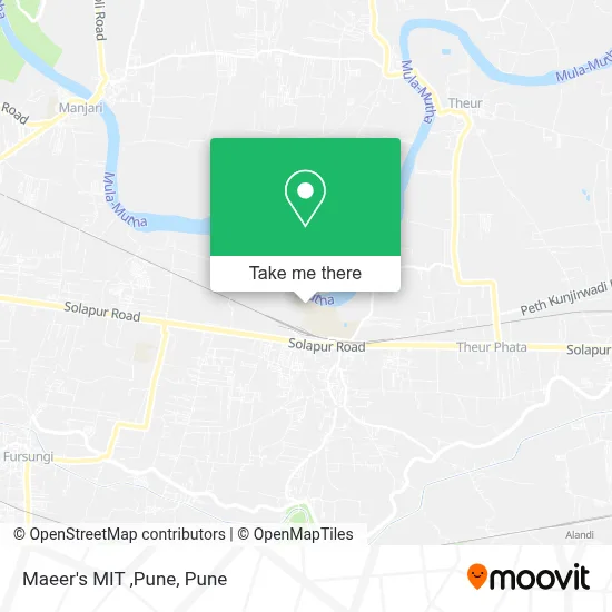 Maeer's MIT  ,Pune map