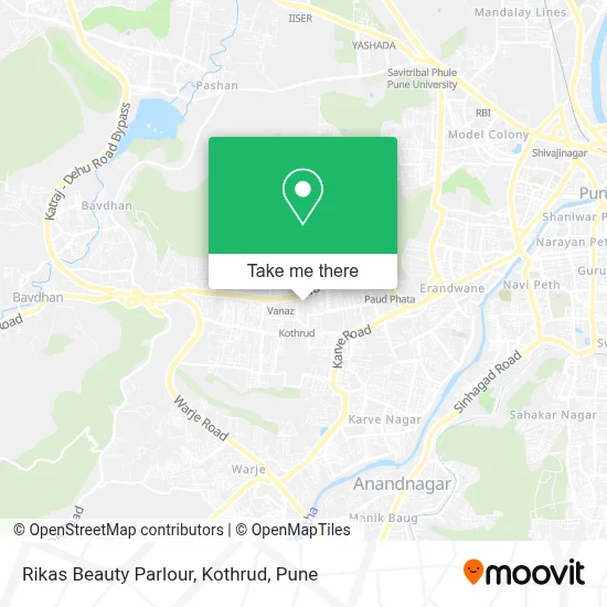 Rikas Beauty Parlour, Kothrud map
