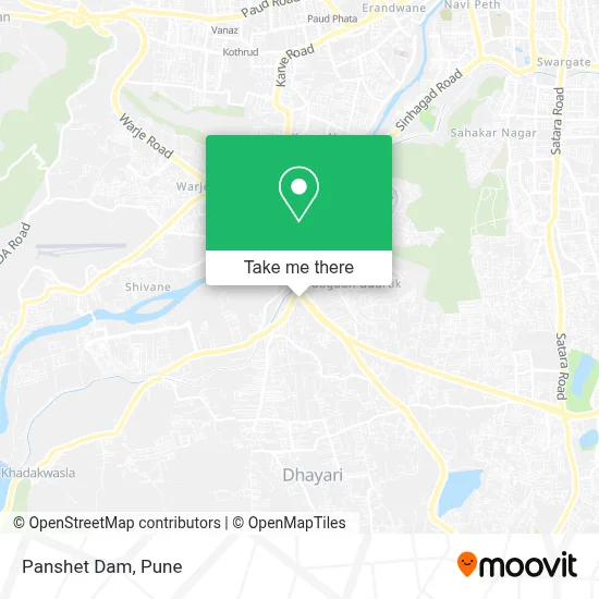 Panshet Dam map