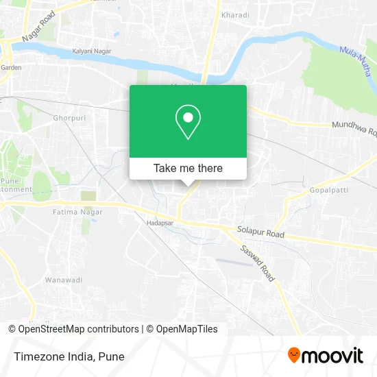 Timezone India map