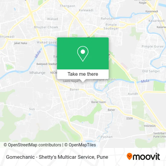 Gomechanic - Shetty's Multicar Service map