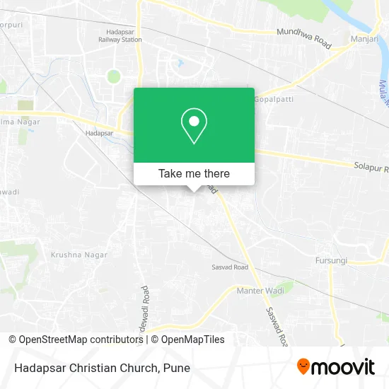 Hadapsar Christian Church map