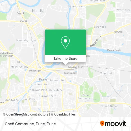 One8 Commune, Pune map