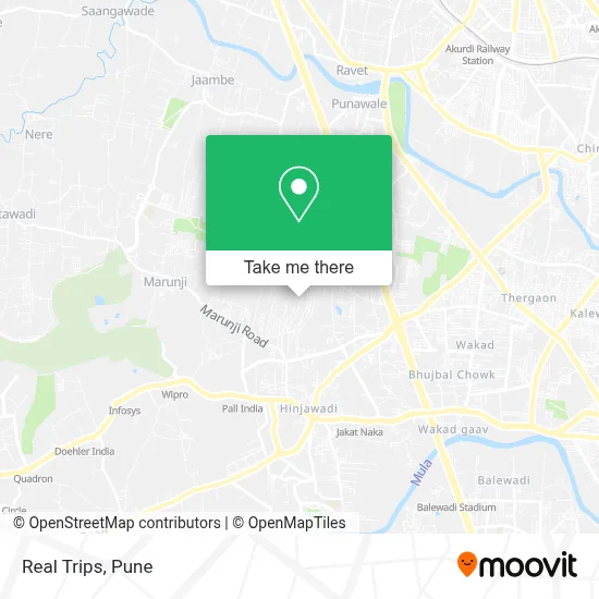 Real Trips map