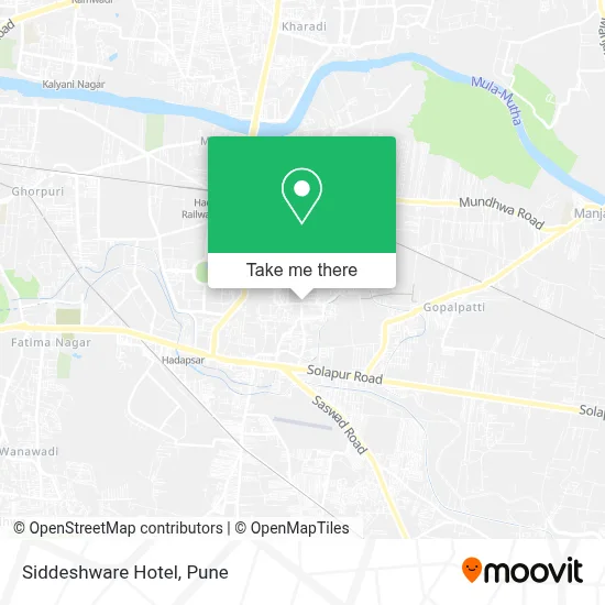 Siddeshware Hotel map