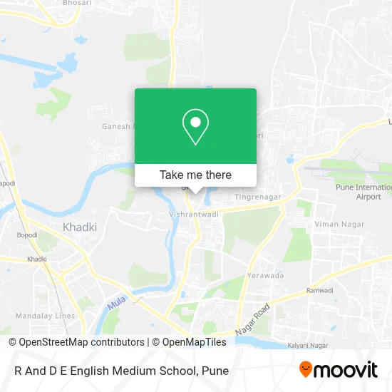 R And D E English Medium School map
