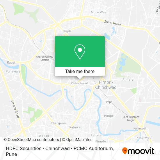 HDFC Securities - Chinchwad - PCMC Auditorium map