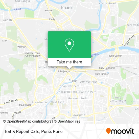 Eat & Repeat Cafe, Pune map