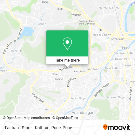 Fastrack Store - Kothrud, Pune map