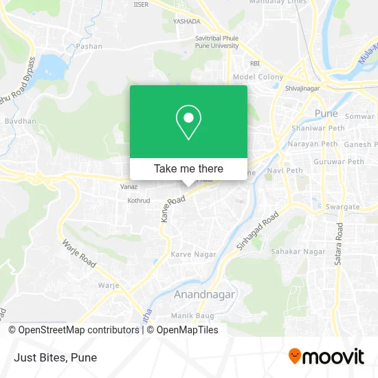 Just Bites map