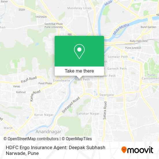 HDFC Ergo Insurance Agent: Deepak Subhash Narwade map