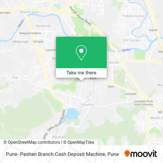 Pune- Pashan  Branch Cash Deposit Machine map