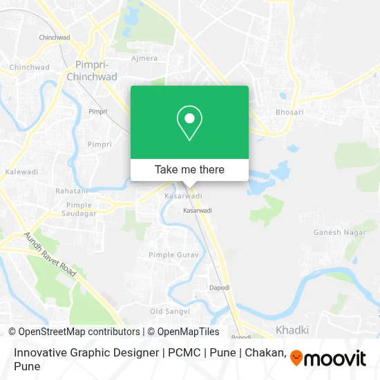 Innovative Graphic Designer | PCMC | Pune | Chakan map