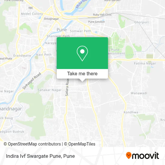 Indira Ivf Swargate Pune map