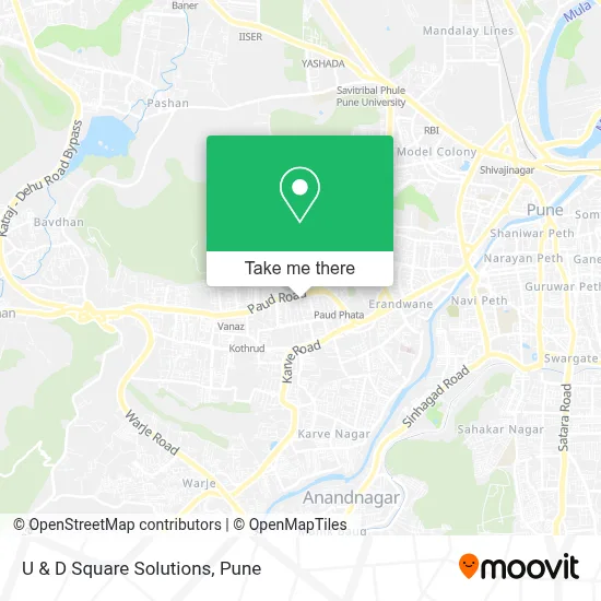 U & D Square Solutions map