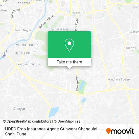 HDFC Ergo Insurance Agent: Gunwant Chandulal Shah map