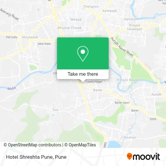 Hotel Shreshta Pune map