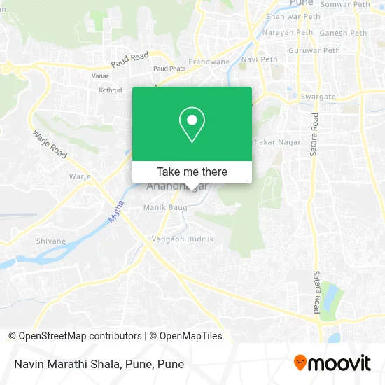 Navin Marathi Shala, Pune map