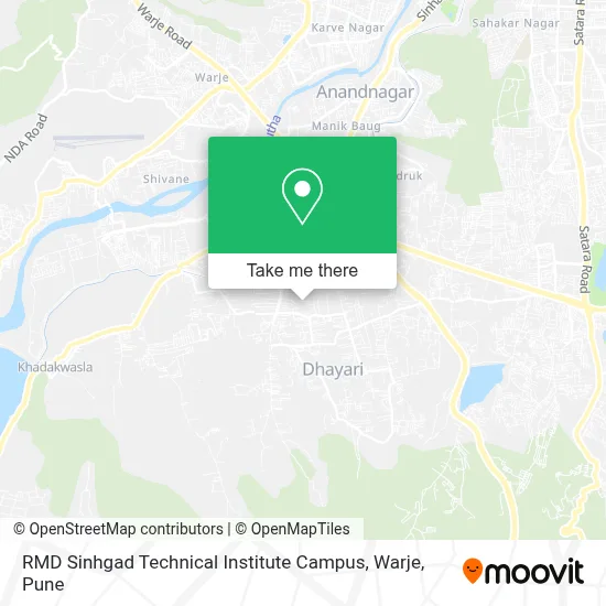 RMD Sinhgad Technical Institute Campus, Warje map