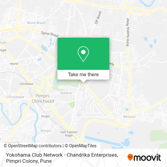 Yokohama Club Network - Chandrika Enterprises, Pimpri Colony map