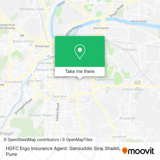 HDFC Ergo Insurance Agent: Samiuddin Siraj Shaikh map