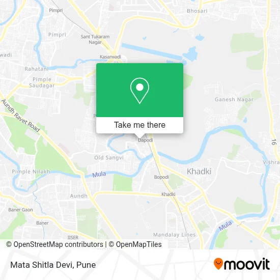 Mata Shitla Devi map