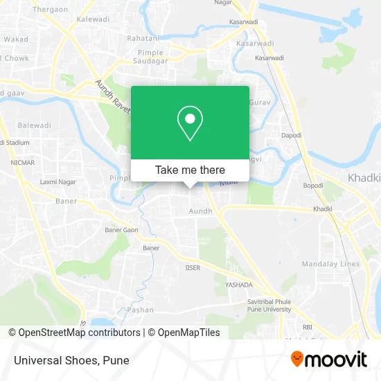 Universal Shoes map
