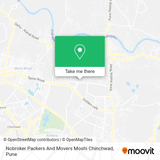 Nobroker Packers And Movers Moshi Chinchwad map