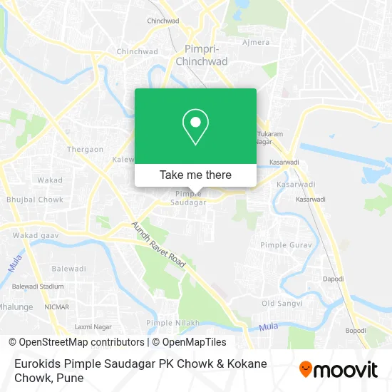 Eurokids Pimple Saudagar PK Chowk & Kokane Chowk map