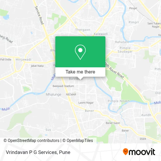 Vrindavan P G Services map