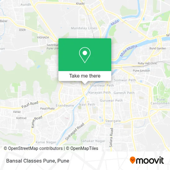 Bansal Classes Pune map